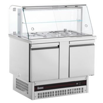 Inomak saladiere Compactline met vitrine 3x 1/1 GN BSVP7300