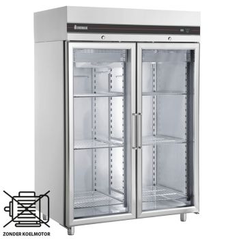 Inomak koelkast 2/1 GN Remote met 2 glazen deuren CES2144/GL/RU