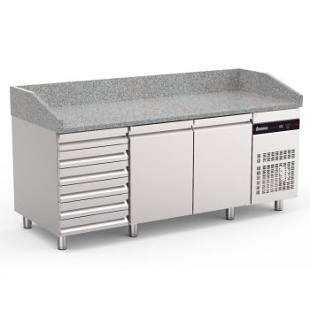 Pizzawerkbank met 2 deuren en 1 ladensectie