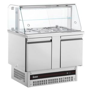 Inomak saladiere Compactline met vitrine 3x 1/1 GN BSVP7300
