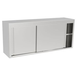 Wandhangkast met rvs schuifdeuren 190cm ETS319A