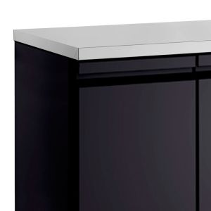 3 sectie koelwerkbank uitgevoerd in RAL kleur m.u.z. het werkblad