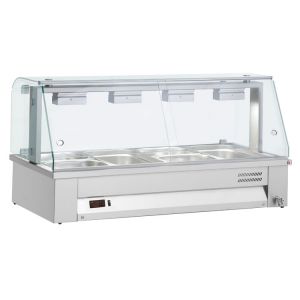 Inomak bain marie Easyline met vitrine 3x 1/1 GN MBV610