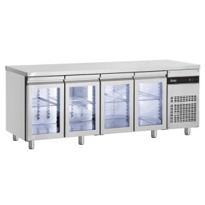 Inomak koelwerkbank Slimline met 4 glasdeuren PMRP9999/GL
