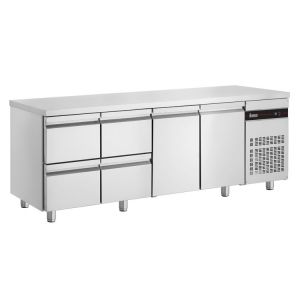 Inomak koelwerkbank 1/1 GN met 4 lades en 2 deuren PNRP2299