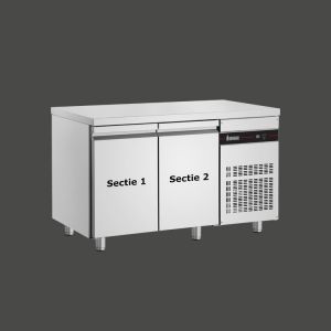 Inomak configureerbare koelwerkbank met 2 secties