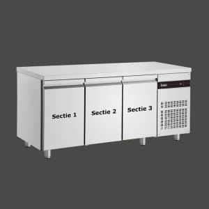 Inomak configureerbare koelwerkbank met 3 secties
