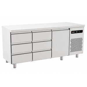 Inomak koelwerkbank 1/1 GN met 6 lades en 1 deur PNRPT339
