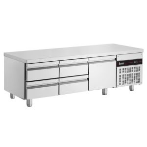 Inomak koelwerkbank 1/1 GN Snackline met 4 lades en 1 deur PWDP337